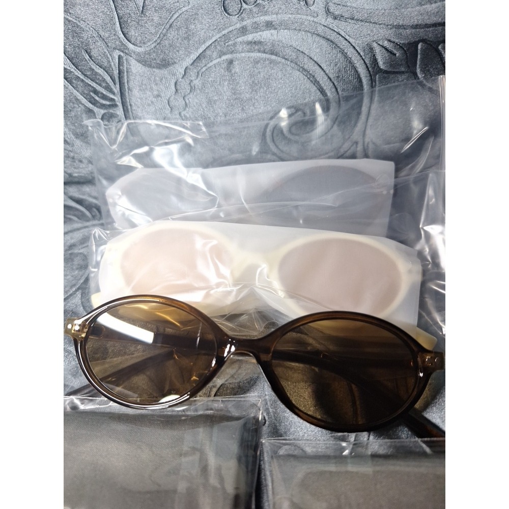 NCLLCE Retro Rectangular Sunglasses 3 Colors With Protective Cloth Case New